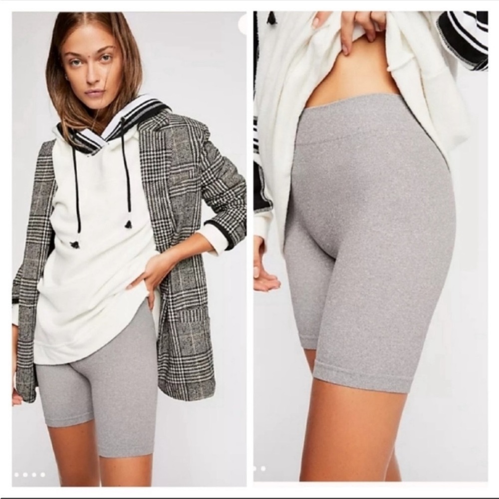 Free People Bike Shorts in heather grey